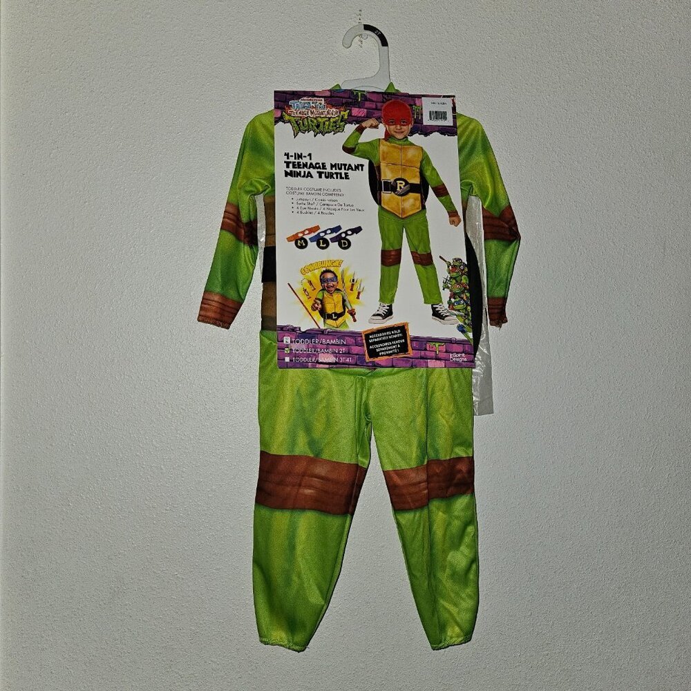 NEW Teenage Mutant Ninja Turtles TMNT 4-in-1 Halloween Costume Shell Toddler 2T